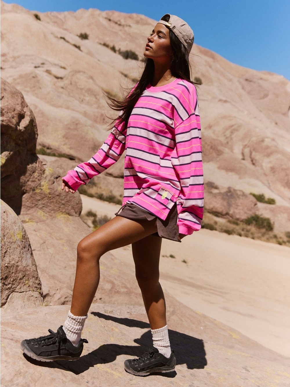 FP Movement by Free People hustle stripe layer small nwt